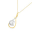 Collar de Péndulo Espira de Diamante en Espiral de Dos Tonos de 10K