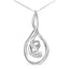 Collier Pendentif Spiral en Diamant en Or Blanc 10K Espira