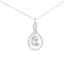Collier Pendentif Spiral en Diamant en Or Blanc 10K Espira