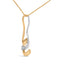 Collar de Pendiente en Espira de Diamante en Oro de Dos Tonos de 10K