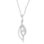 Collier Pendentif Twist Ouvert Cascade Espira en Or Blanc 10K Accentué de Diamants
