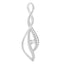 Collier Pendentif Twist Ouvert Cascade Espira en Or Blanc 10K Accentué de Diamants