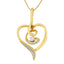 Espira 10K Yellow Gold Diamond-Accented Heart Pendant Necklace
