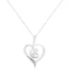Collier Pendentif en Cœur Accentué de Diamants en Or Blanc 10K Espira