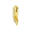 Pendentif Collier en Or Jaune 14K avec Diamant en Forme de Ruban de Sensibilisation