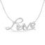Pendentif en argent sterling .925 en diamant en cursive 'Amour'