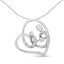 Collier Pendentif Cœur en Diamant en Argent Sterling .925