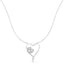 .925 Sterling Silver Diamond Heart Pendant Necklace