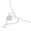 .925 Sterling Silver Diamond Heart Pendant Necklace