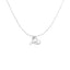 Collar con colgante de corazón abierto acentuado con diamantes de plata esterlina .925