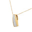 14K Yellow Gold Princess Cut Diamond Column Pendant Necklace