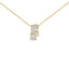 Collier Pendentif Géométrique en Diamant en Or Jaune 14K