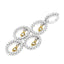 14K Two-Toned Gold Round Diamond Pendant Necklace
