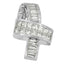 Collar con colgante de cinta de diamantes en oro blanco de 14 quilates