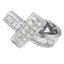 Collar con colgante de cinta de diamantes en oro blanco de 14 quilates