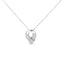 Collier Pendentif Ovale Courbé en Diamant en Or Blanc 14k