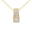 14K Yellow Gold Geometric Diamond Pendant Necklace