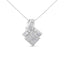Collar de Diamante en Oro Blanco de 14k - Diseño Geométrico