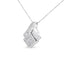 Collar de Diamante en Oro Blanco de 14k - Diseño Geométrico