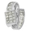 Collier Pendentif Double Boucle en Diamant en Or Blanc 14K