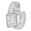 Collier Pendentif Double Boucle en Diamant en Or Blanc 14K