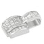Pendentif en diamant taille princesse en or blanc 14K