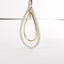14K Two-Tone Gold Round Cut Diamond Double Burst Pendant Necklace