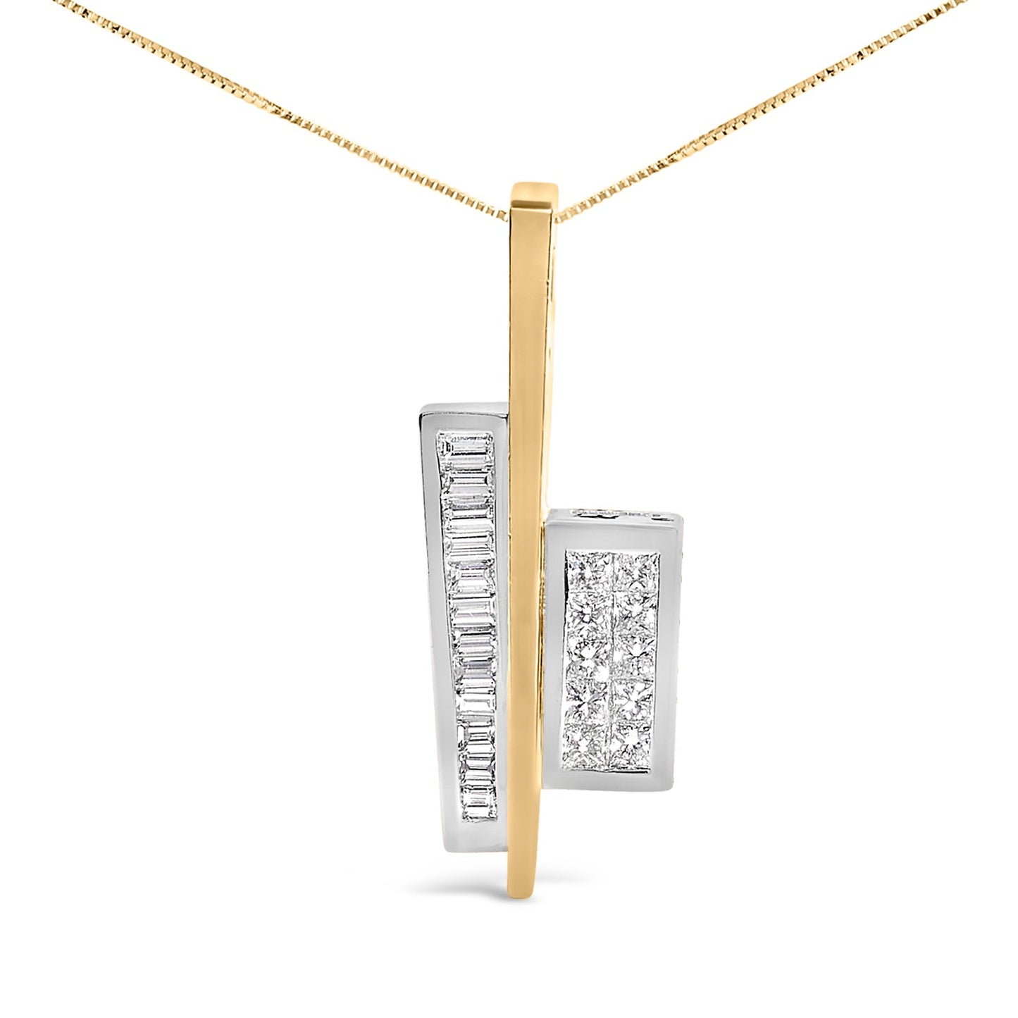 Collier Pendentif Clé en Diamant 18K - 1 7/8 Cttw