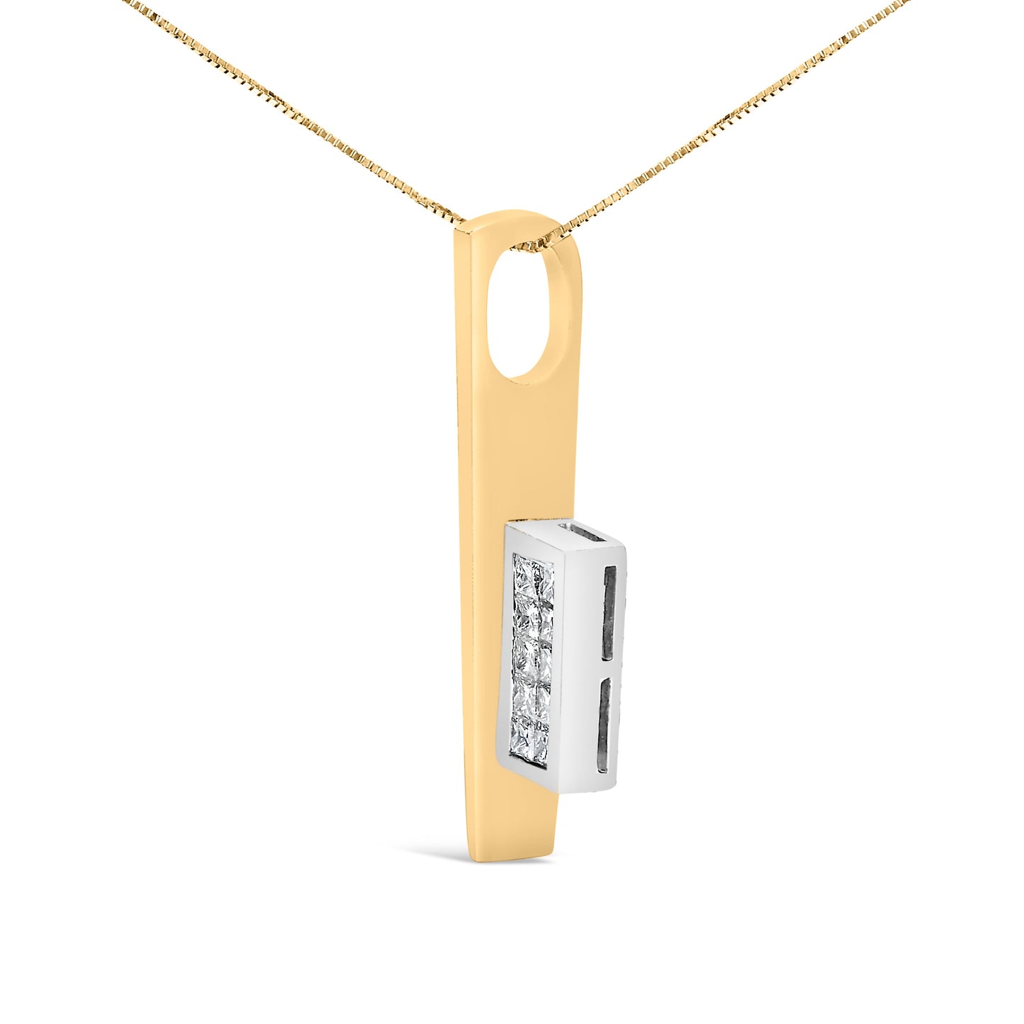Collier Pendentif Clé en Diamant 18K - 1 7/8 Cttw