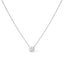 Collier Pendentif Solitaire en Diamant Monté en Bézel en Or Blanc 10K