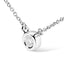Collier Pendentif Solitaire en Diamant Monté en Bézel en Or Blanc 10K