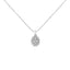 Collier Pendentif Cluster Ovale en Diamant en Argent Sterling .925 - 18"