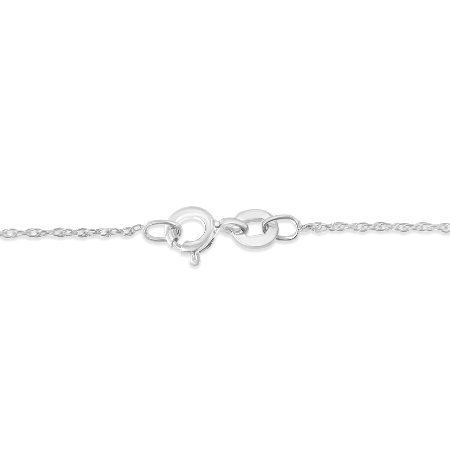 .925 Sterling Silver Cross Pendant Necklace with Diamonds