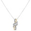 Collier Pendentif Tourbillon en Argent Sterling Plaqué Or Jaune 10K avec Diamants