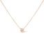 Collar de Péndulo Solitario con Diamante Engastado en Bezel de Oro Blanco de 10K