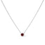 Collar con colgante de diamante rojo cultivado en laboratorio de oro blanco de 14 quilates