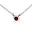 Collar con colgante de diamante rojo cultivado en laboratorio de oro blanco de 14 quilates