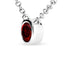 Collar con colgante de diamante rojo cultivado en laboratorio de oro blanco de 14 quilates