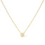 Collar de Péndulo Solitario con Diamante Engastado en Bezel de Oro Blanco de 10K