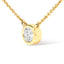 Collar de Pendiente con Diamante Engastado en Bezel de Oro Amarillo de 10K y 1/2 Quilate