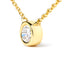 Collar de Pendiente con Diamante Engastado en Bezel de Oro Amarillo de 10K y 1/2 Quilate