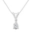 Collar de Perla con Diamante de Oro Blanco de 10K