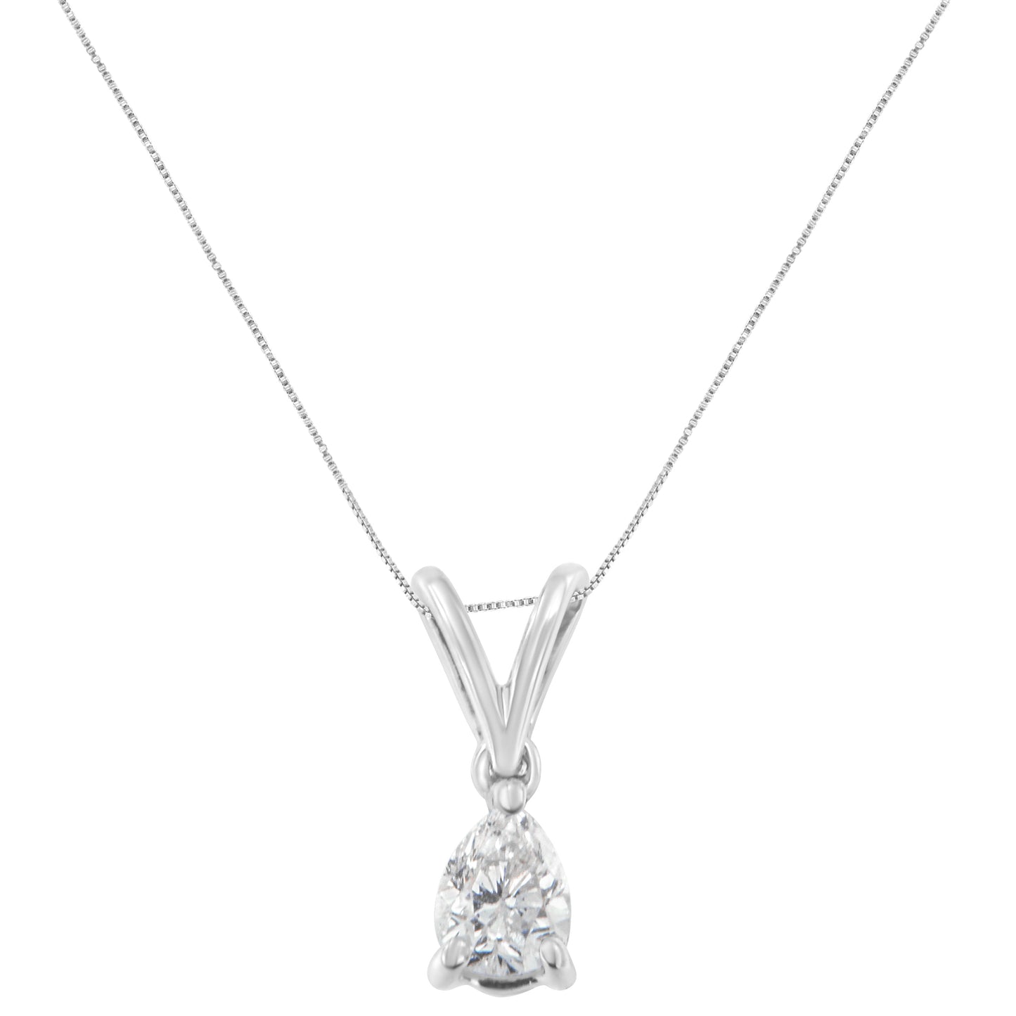 Collar de Perla con Diamante de Oro Blanco de 10K