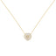 Collar de Pendiente de Corazón de Diamante de Oro Amarillo de 10KT