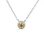Collier Pendentif Solitaire en Diamant Champagne en Argent Sterling .925