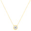 Collar con colgante de diamante engastado en bisel de oro amarillo de 10 quilates y 1/4 de quilate