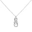 Collar de Péndulo Infinito con Acento de Diamante en Plata de Ley 925 - 18 Pulgadas
