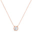 Collier Pendentif Solitaire en Diamant en Or Rose 10K Certifié AGS