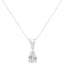Collier Pendentif Poire en Diamant en Or Blanc 10K Certifié IGI