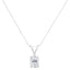 Pendentif ovale en diamant en or blanc 10K certifié IGI - 3/8 cttw